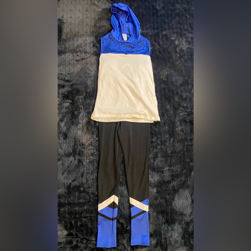 Weissman Blue Sequin Dance Top
